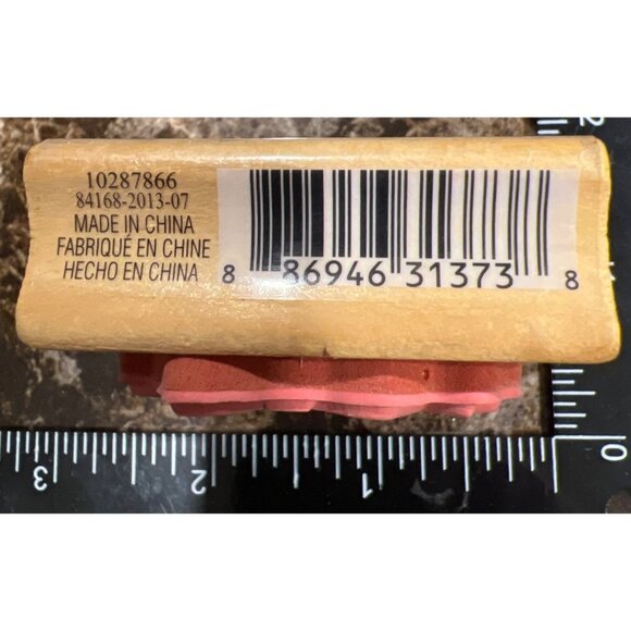 10287866 Craft Smart Holiday Ornament wood mounted Rubber Stamp 2013 - Picture 4 of 4